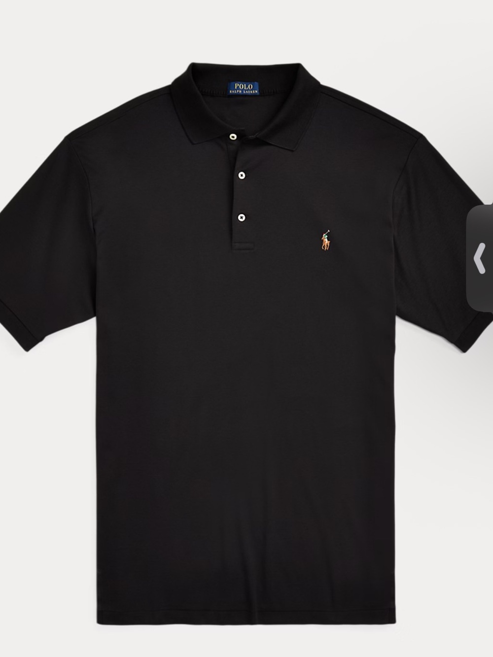 Polo by Ralph Lauren Black Polo with Gold Pony Logo custom slim fit